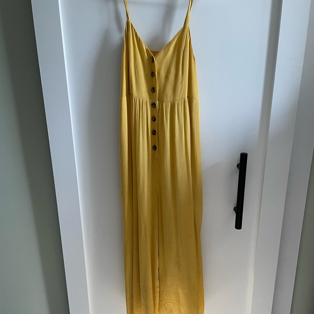 Yellow Linen Jumpsuit